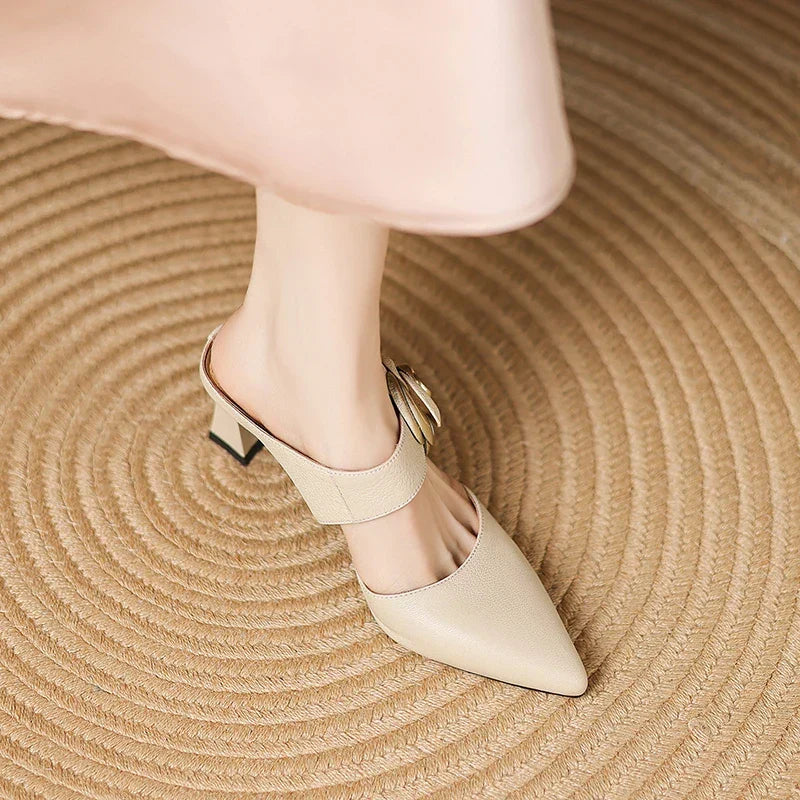Garnet | Genuine Leather Heels