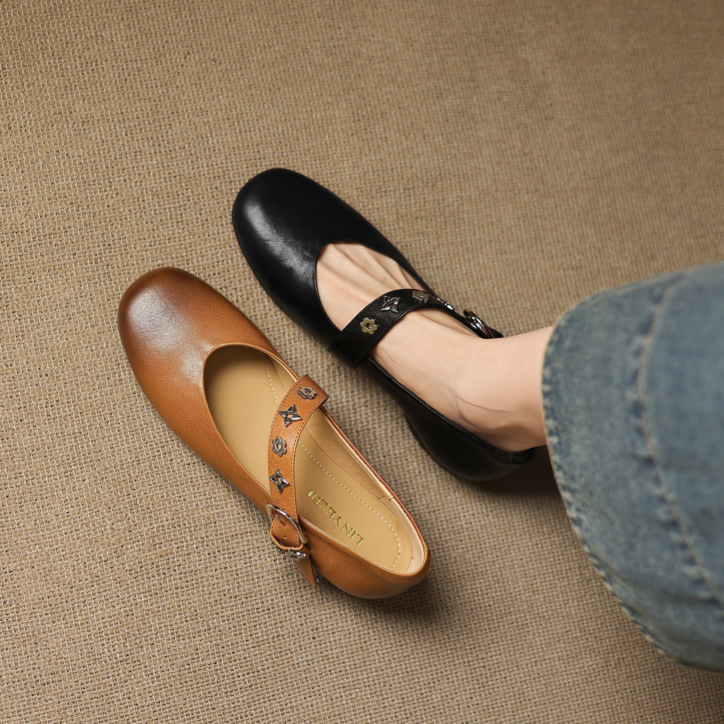 Elda | Genuine Leather Flats