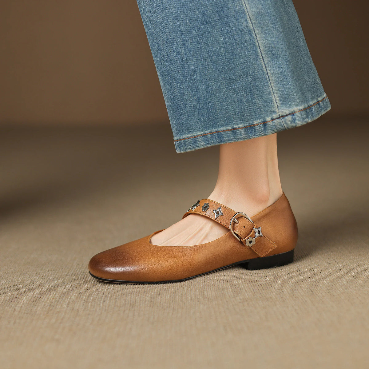Elda | Genuine Leather Flats