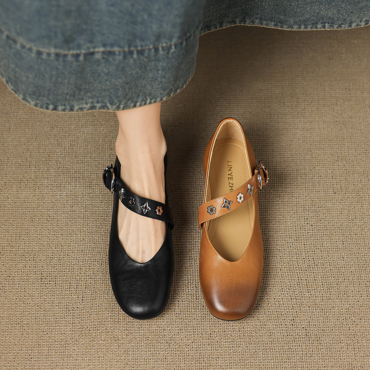 Elda | Genuine Leather Flats
