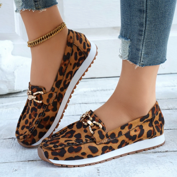 Everly - Leopard Print Loafers