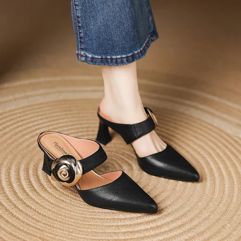 Garnet | Genuine Leather Heels