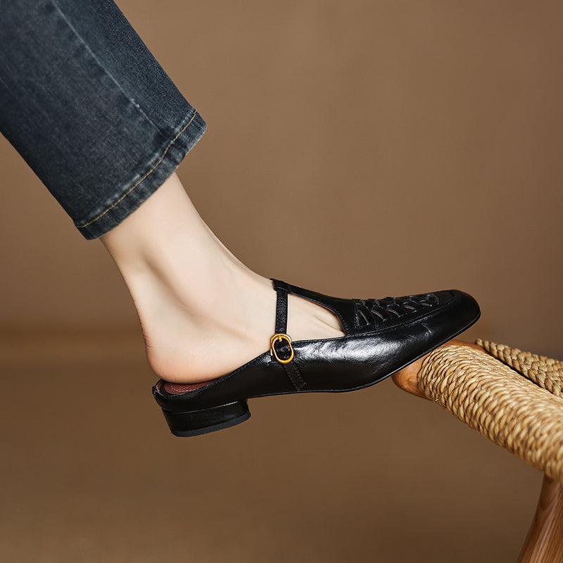 Elya | Genuine Leather Mules