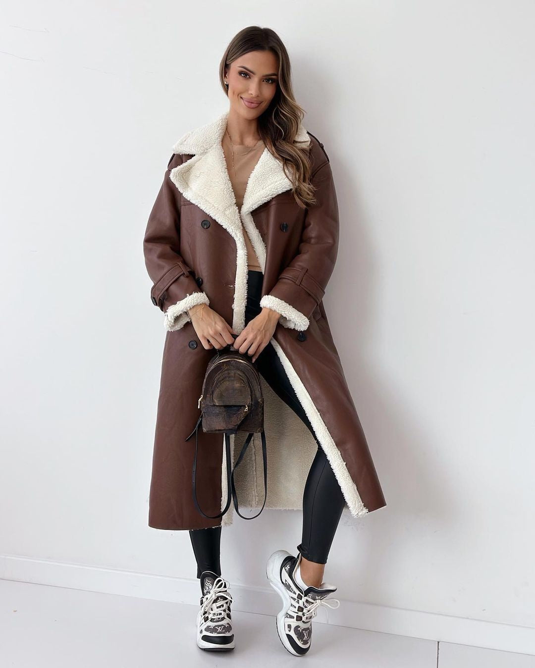 Monroe | Double-Breasted Teddy Coat – Wells & Rose