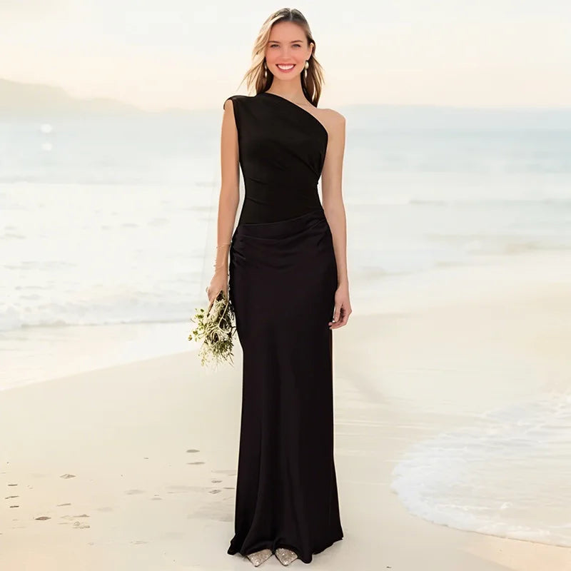 Ellis & Johnson™ | Maxi Dress with a Guilt in Satin