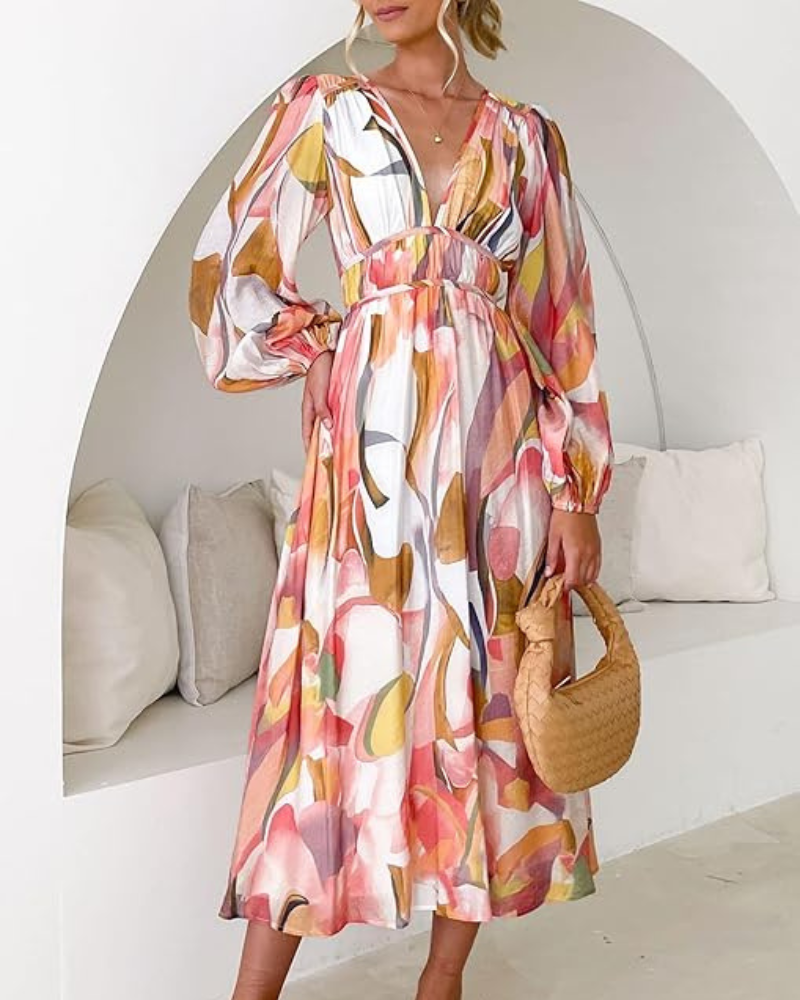 Celine | Women's Dress with Floral Pattern