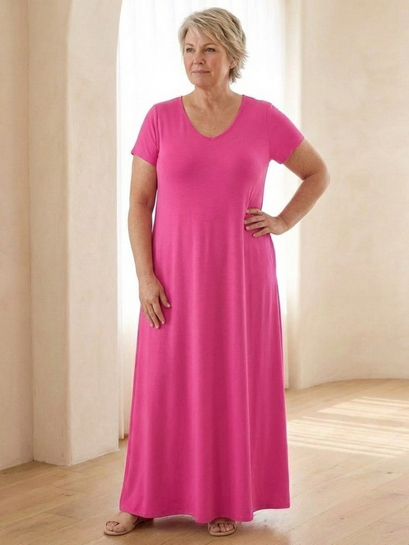 Samira | Maxi Dress with V-Neck and Pockets