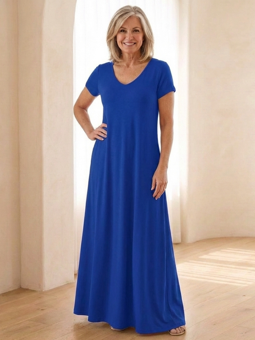 Samira | Maxi Dress with V-Neck and Pockets