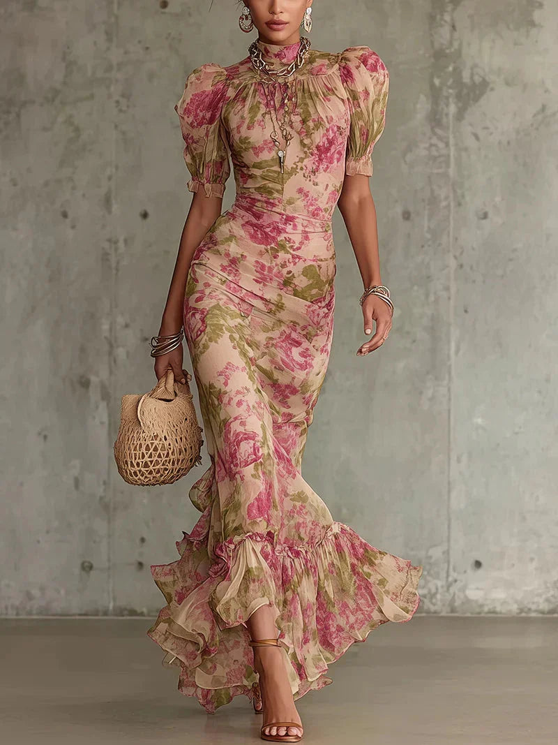 Isabella | Chiffon & Tulle Maxi Dress