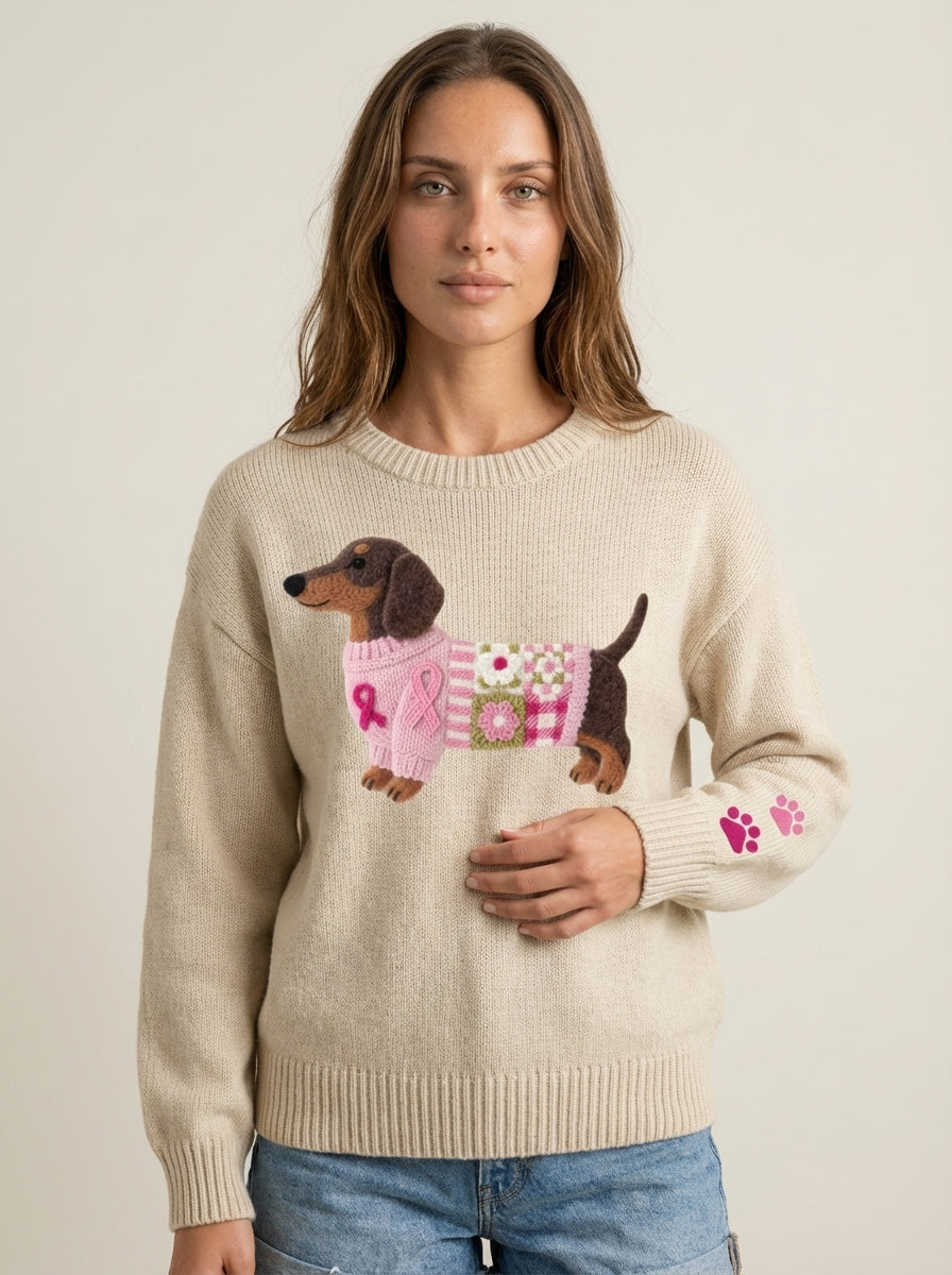 Olivia - Wool Felt Knit Sweater
