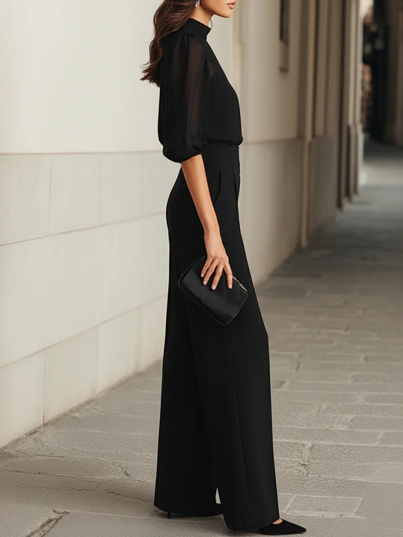 PHILIPPA | Sheer Blouse, Cami and Pants Set – Wells & Rose