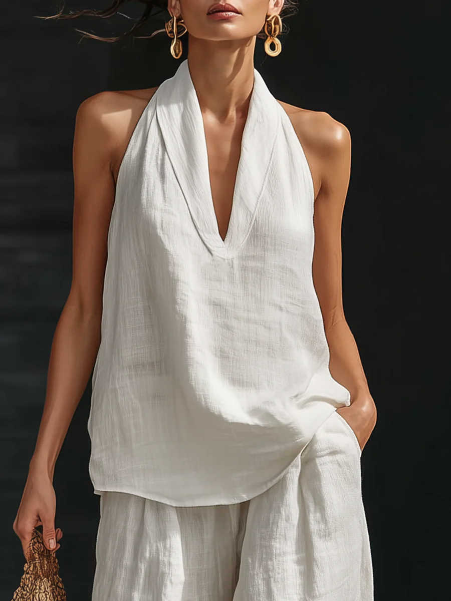 Zoe™ Sleeveless Set with Wide Pants
