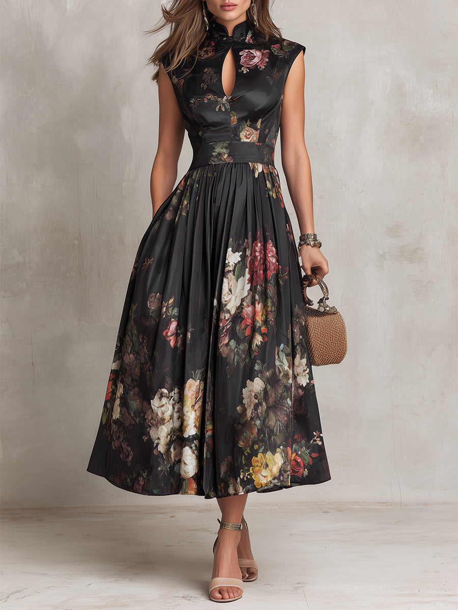 Harper | Satin Fit & Flare Midi Dress