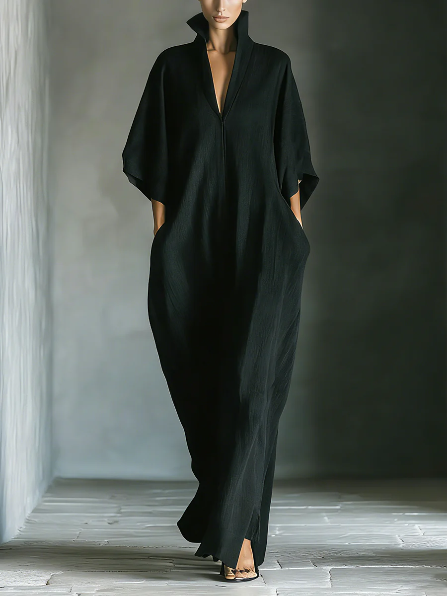 Susan | Oversized Kimono-Sleeve Maxi Dress – Wells & Rose
