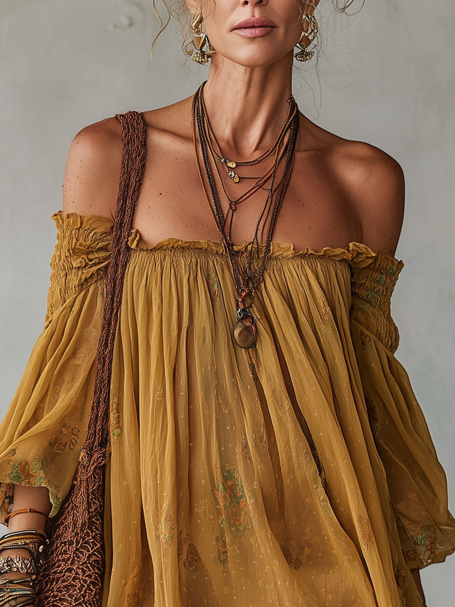 Daffodil | Mini Yellow Floral Dress, Off-Shoulder