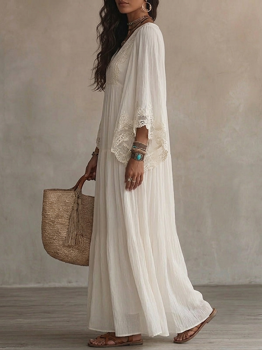 Camila | Pleated Chiffon Maxi Dress