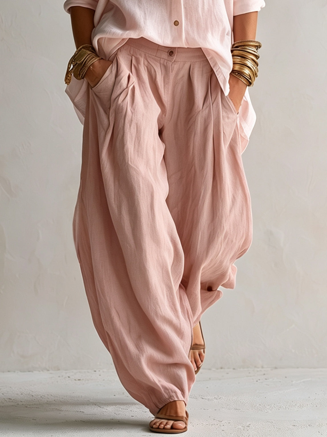 EVANGELINE | Shirt and Lantern Pants Set – Wells & Rose