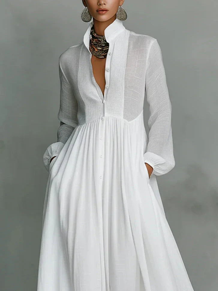 Timeless Maxi Dress with Elegant Neckline