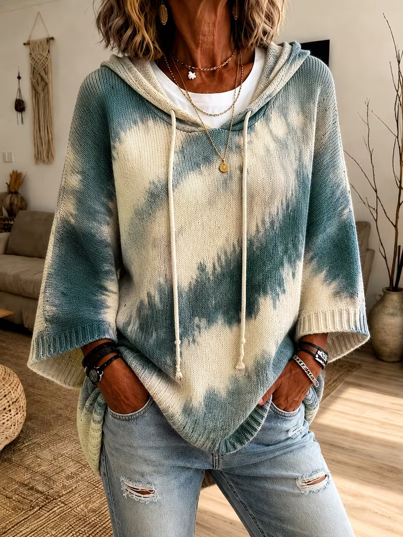 Siennaâ„¢ | Vintage Tie Dye Hooded Sweater