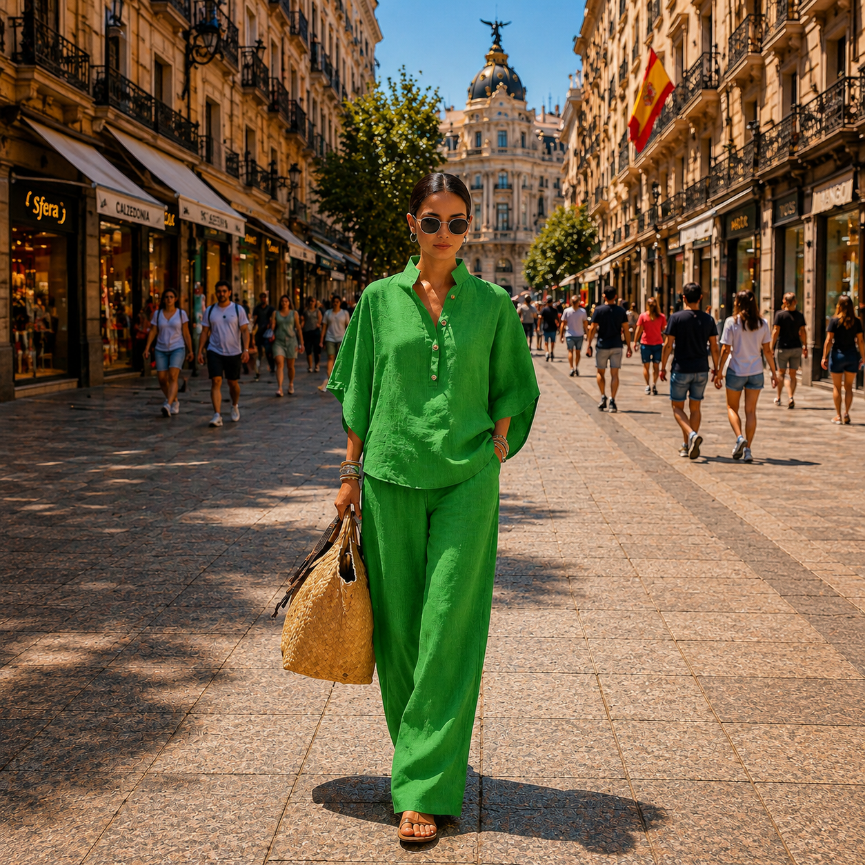 Mariel | Batwing Sleeve Set with Wide Pants