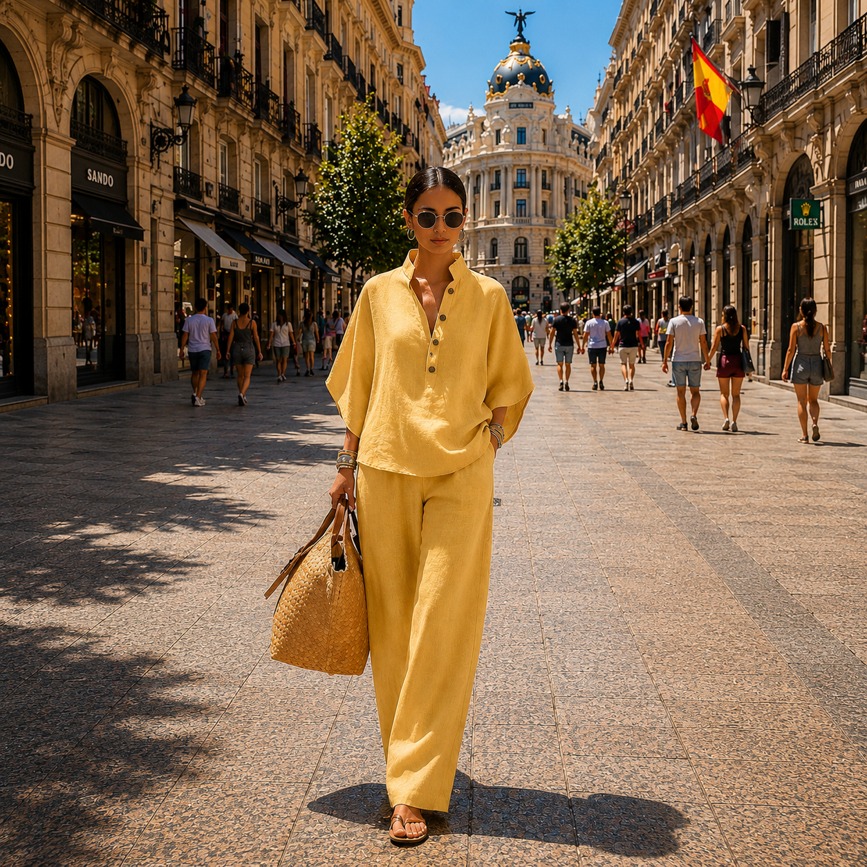 Mariel | Batwing Sleeve Set with Wide Pants
