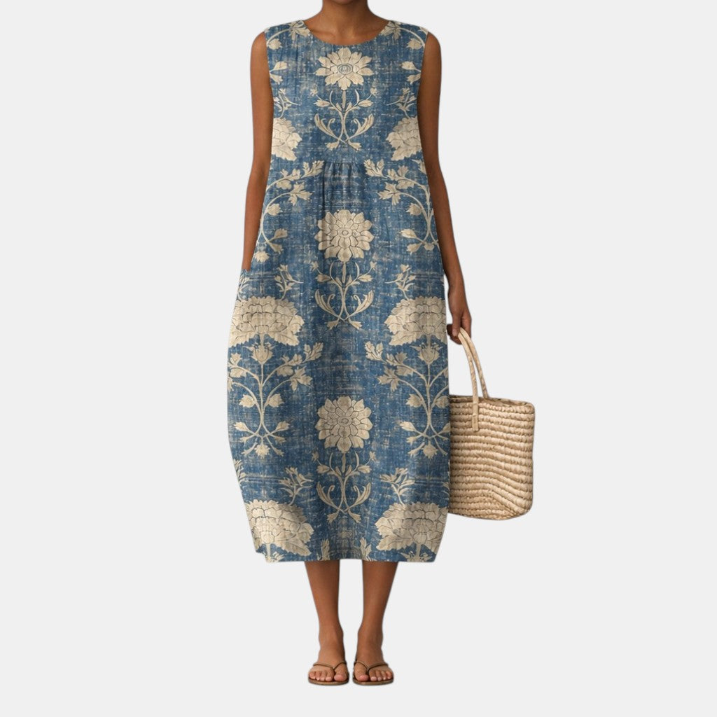 Auroraâ„¢ | Classic Floral Midi Dress