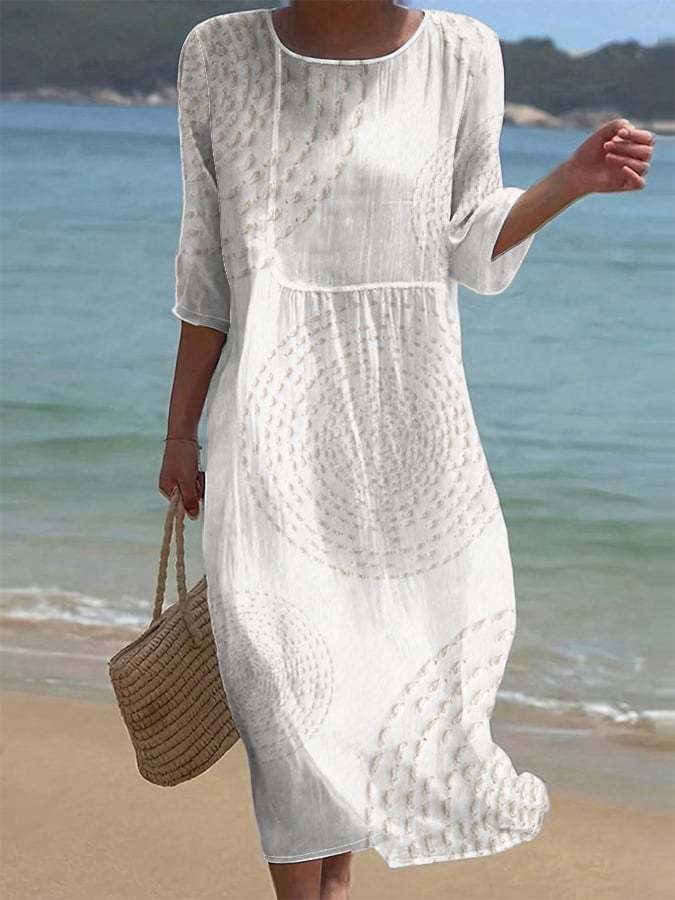Casual Embroidered Dress for Women