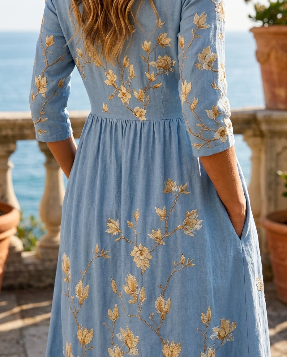 Bluebell Meadow Pocket Midi Dress