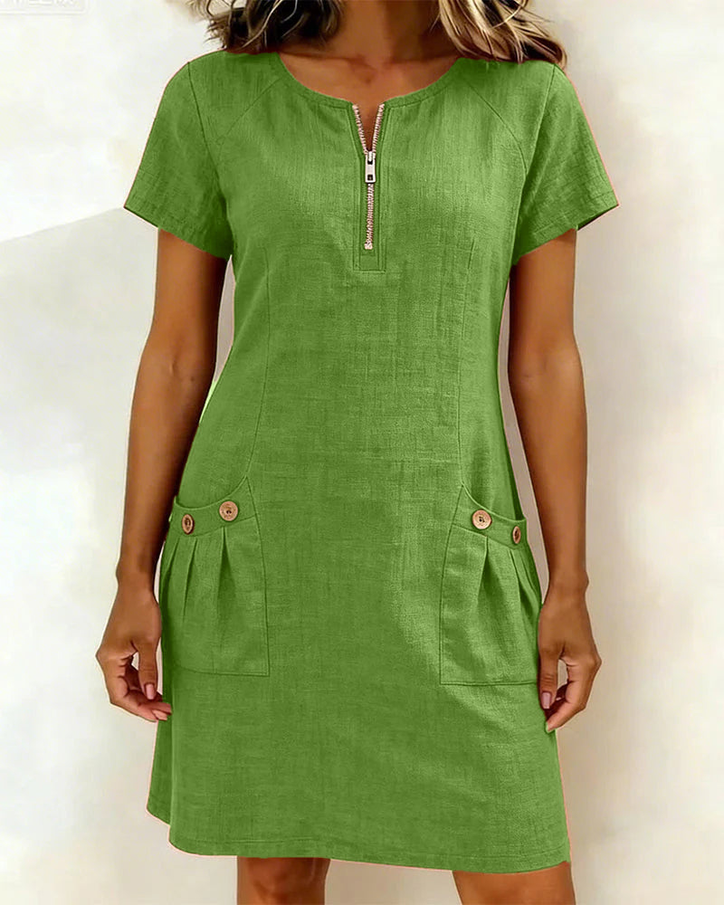 Hanna | Linen Blend Summer Dress