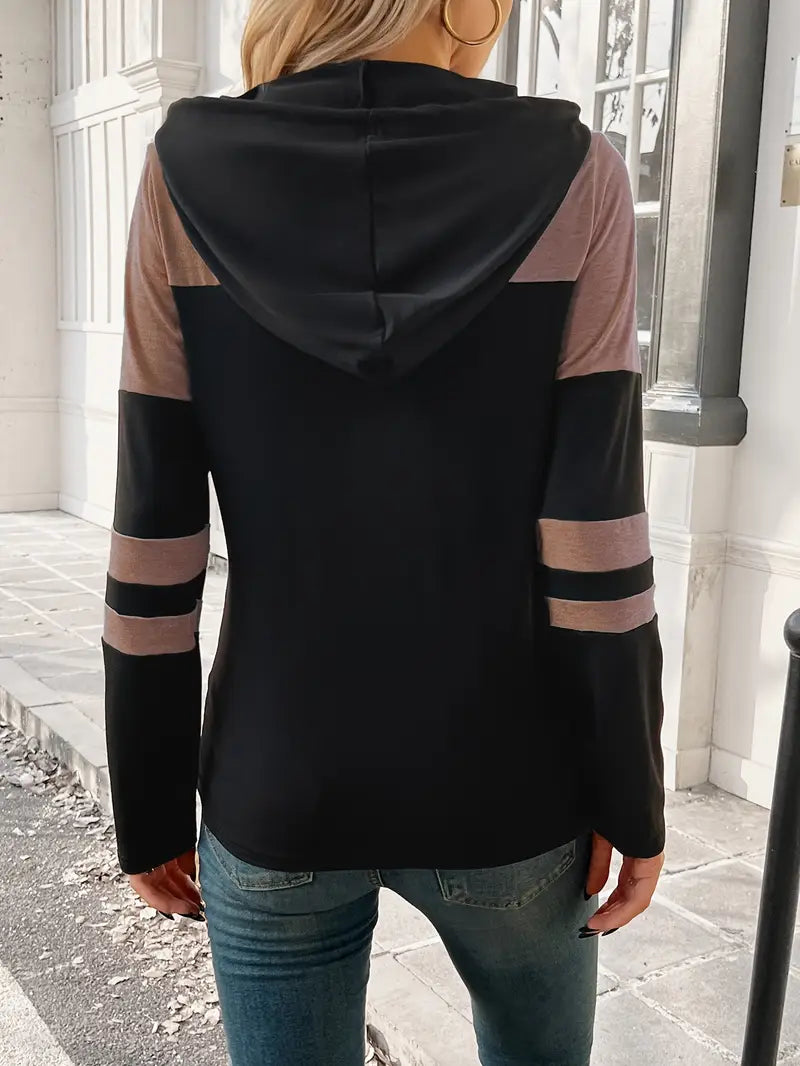 Elegant Casual Hoodie with Long Sleeves