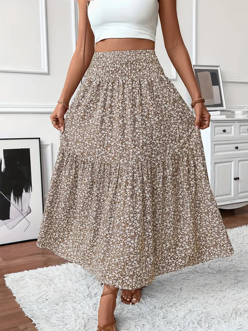 Elowen | Ditsy Floral Midi Skirt – Wells & Rose
