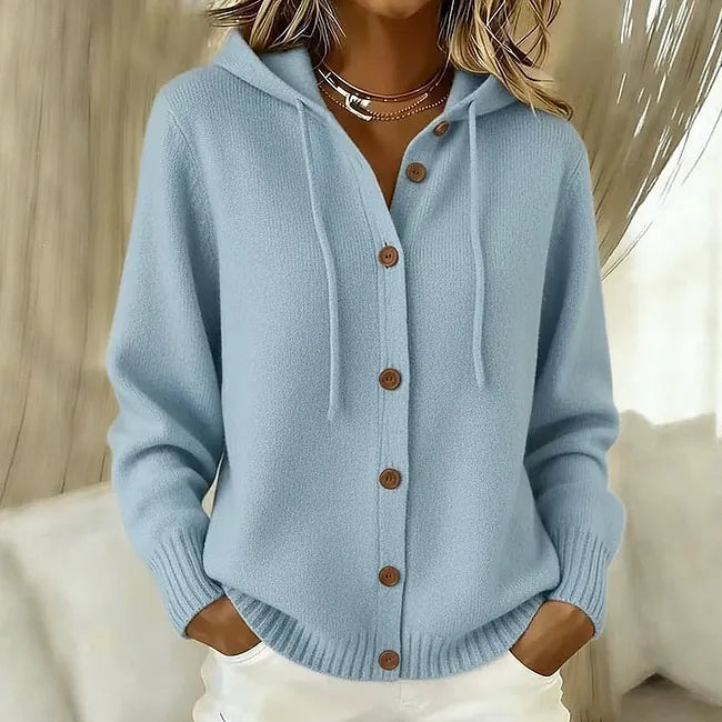 Goldieâ„¢ Hooded Button Cardigan
