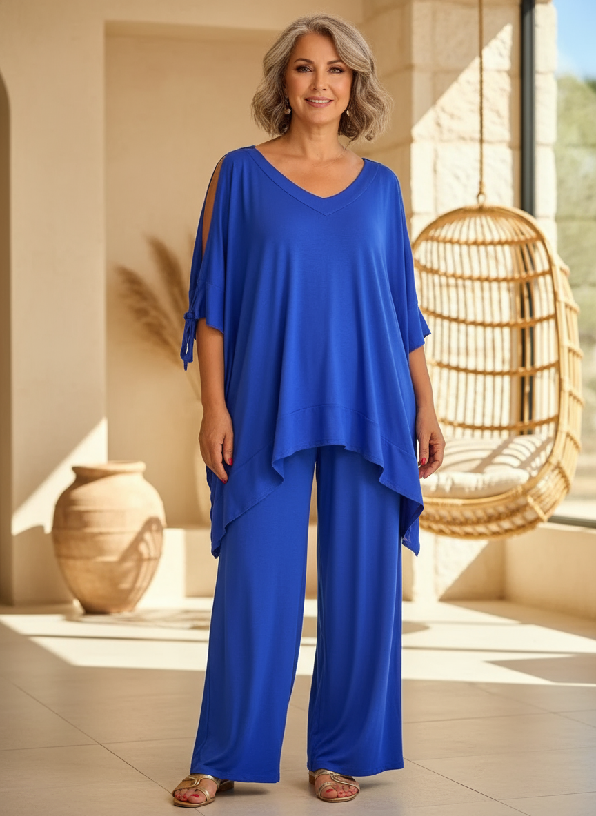 Ursulaâ„¢ | Open Shoulder Tunic and Pants Set