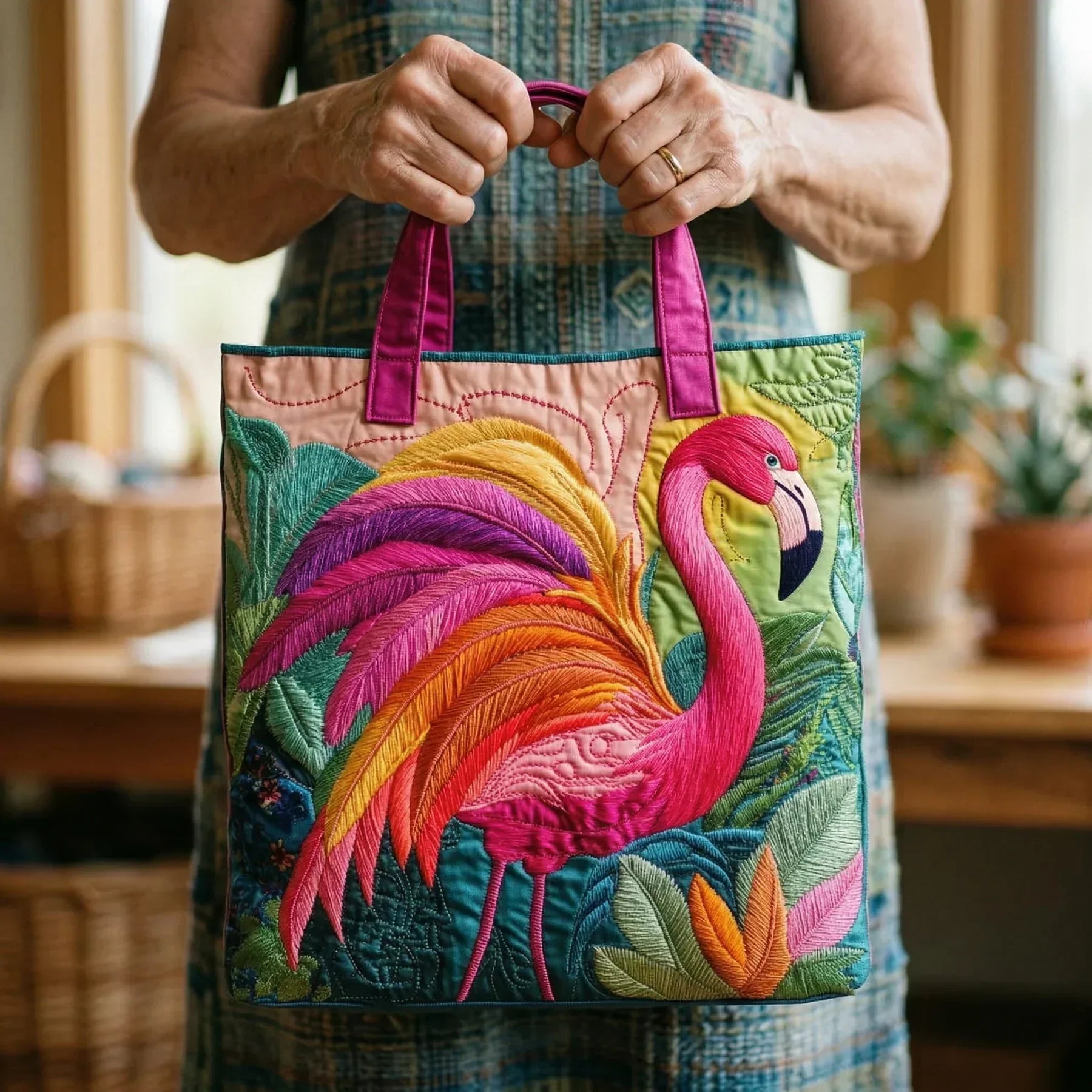 Quilted Bag - Rainbow Flame