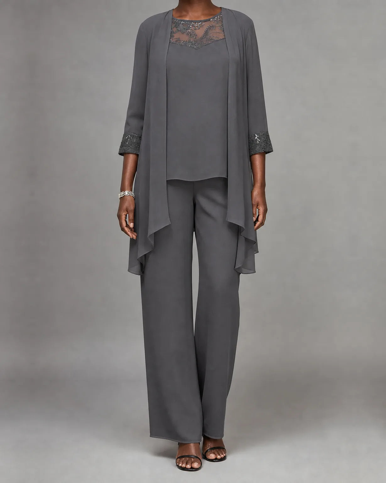 Selah | Three-Piece Chiffon Suit