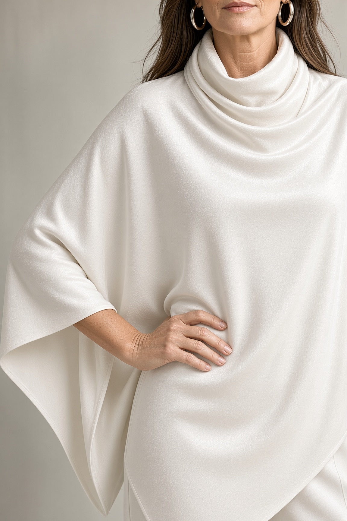 MONELLA | Draped Poncho and Pants Set