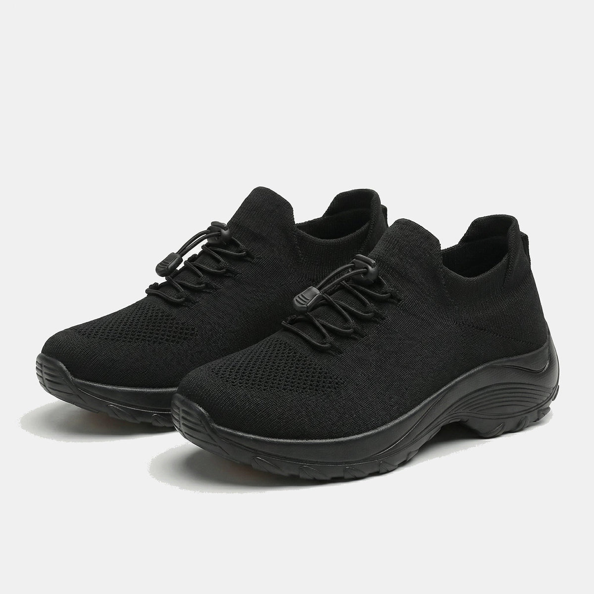 Linda – Orthopedic Knit Fabric Shoes in Green & Black