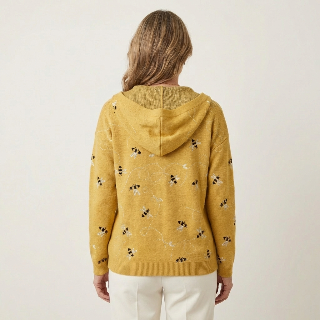 Naliane | Abstract Print Button-Front Cardigan