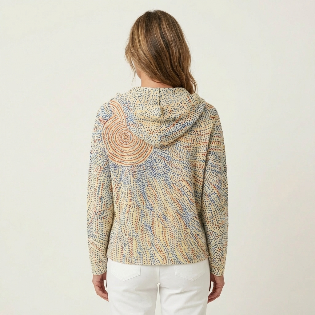 Naliane | Abstract Print Button-Front Cardigan