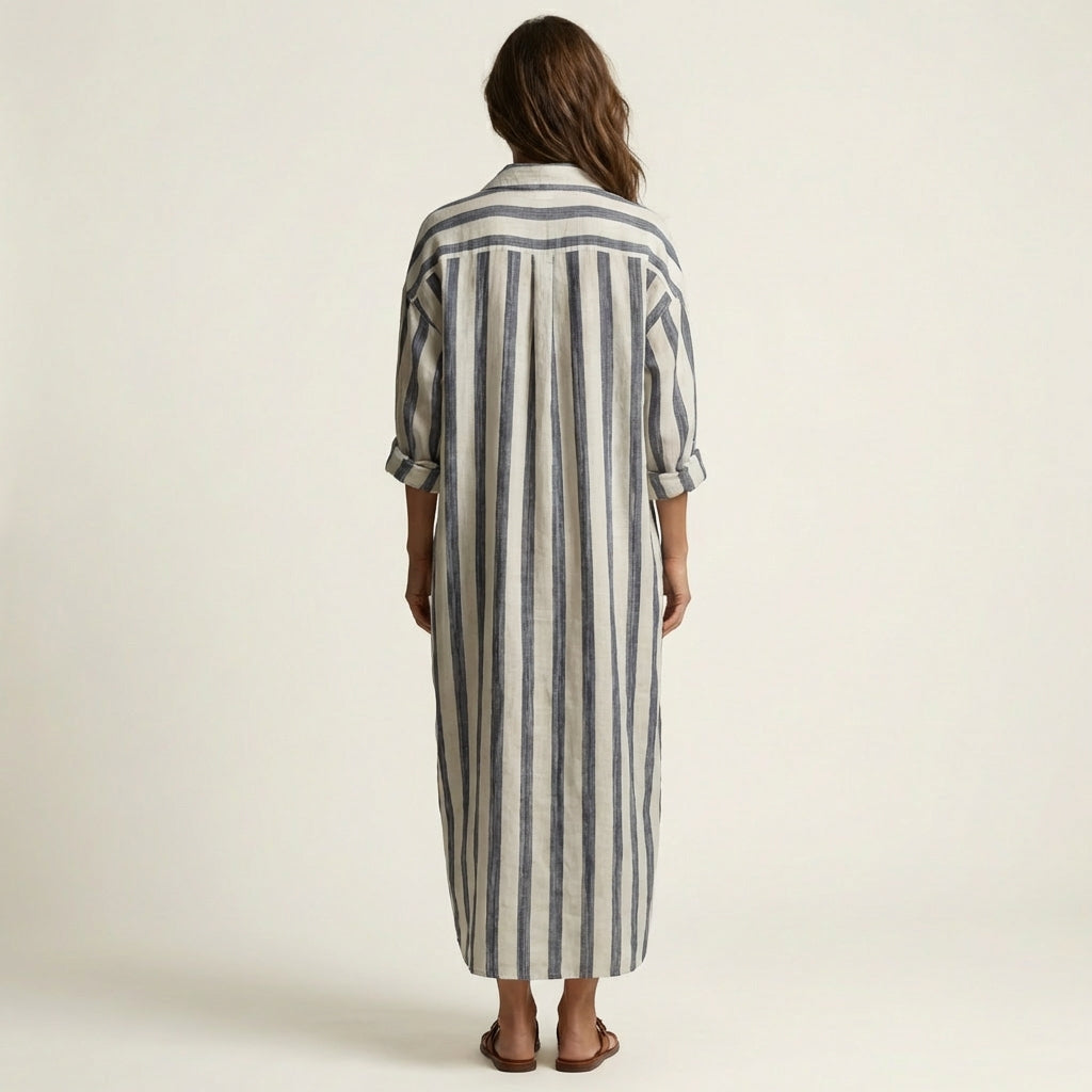 NADIRA | STRIPED MAXI DRESS