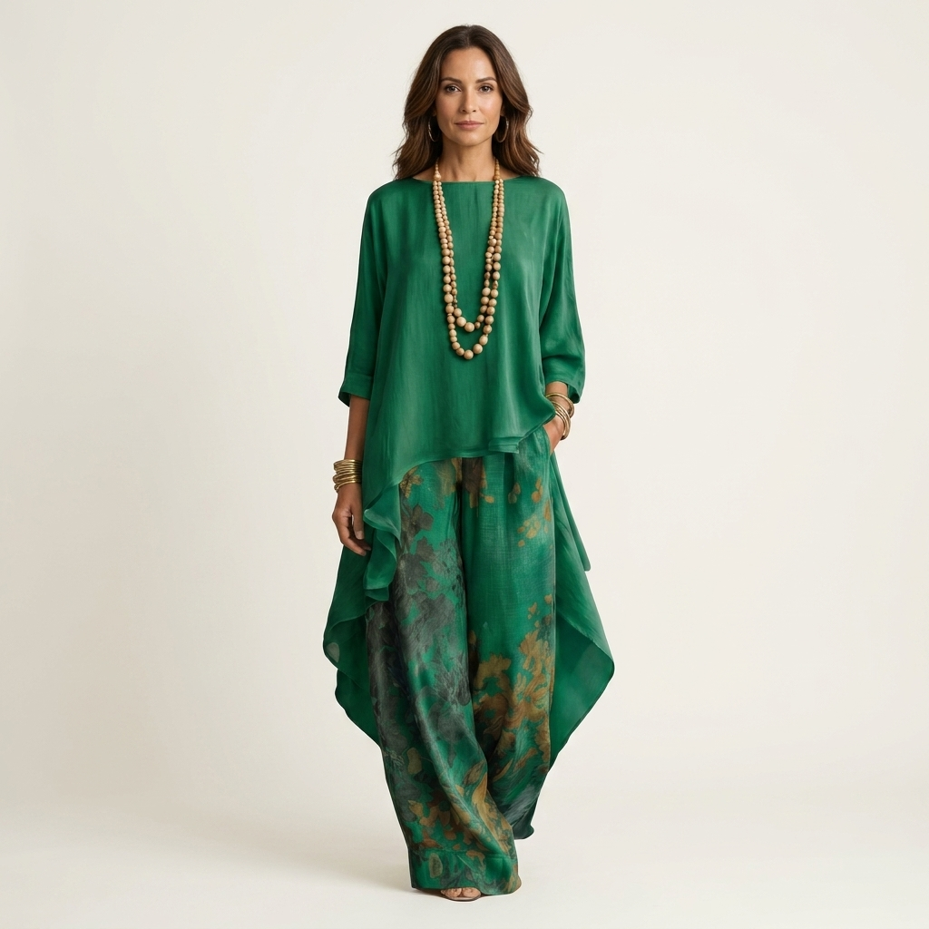Asymmetrical Cotton-Silk Set