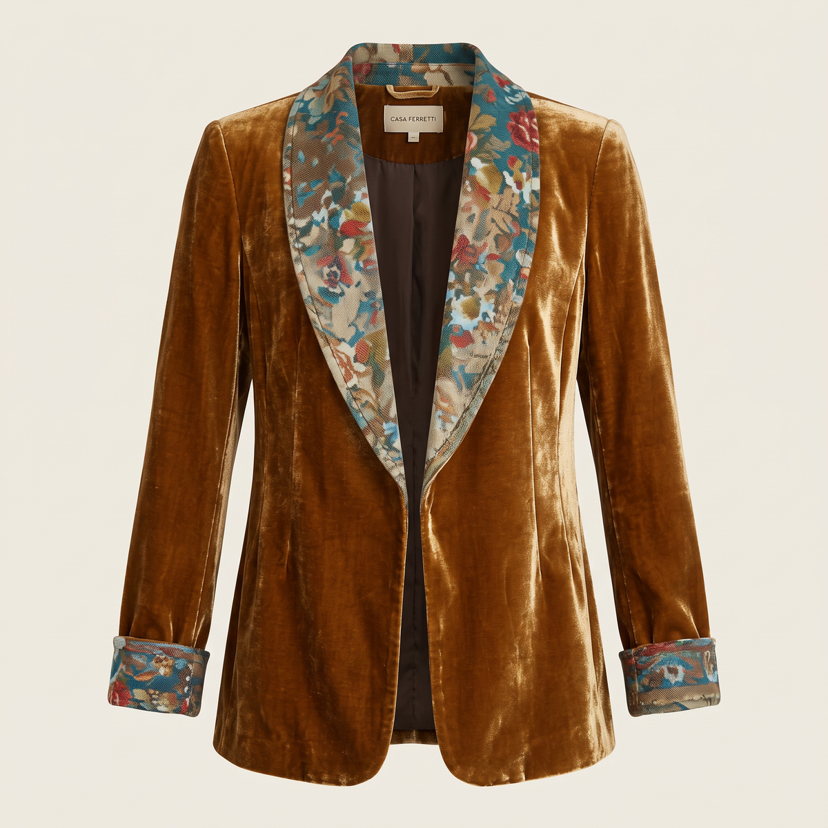 Ottavia | Vintage Floral Printed Patchwork Blazer