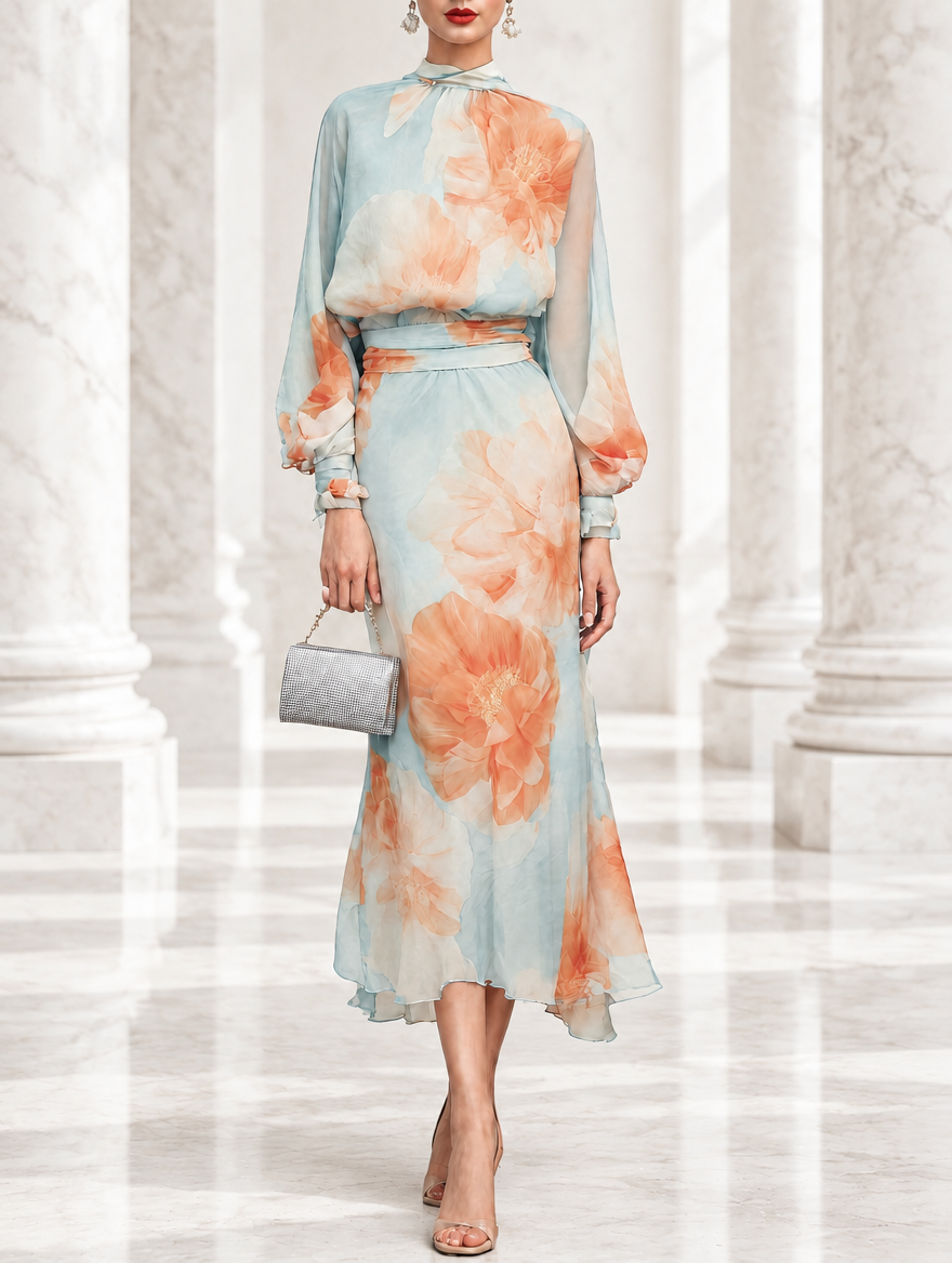 EMILIA | Floral Top and Skirt Set