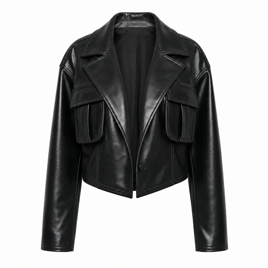 TOSCA | Cropped Jacket with Chest Pockets – Wells & Rose