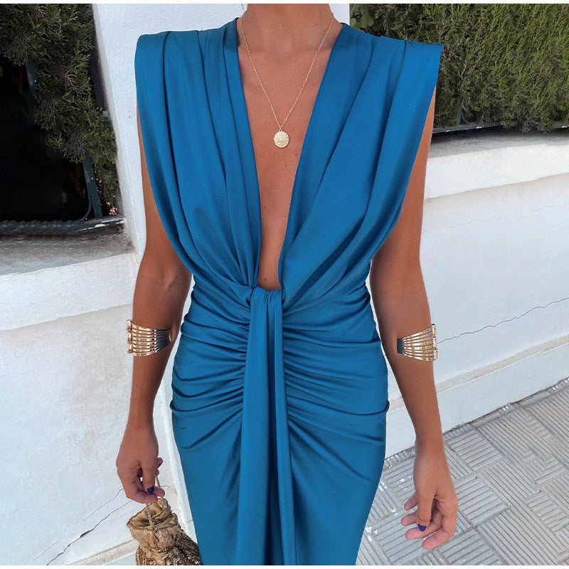 Isabelle | Evening Dress with Deep V-Neck