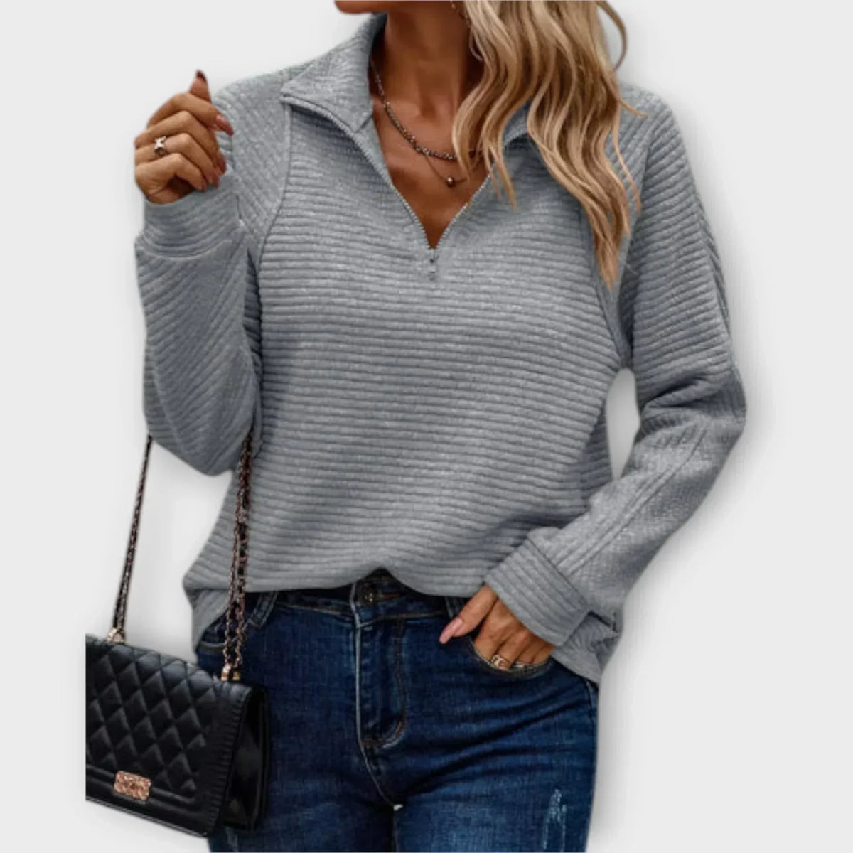 Colette | Half-Zip Pullover – Wells & Rose