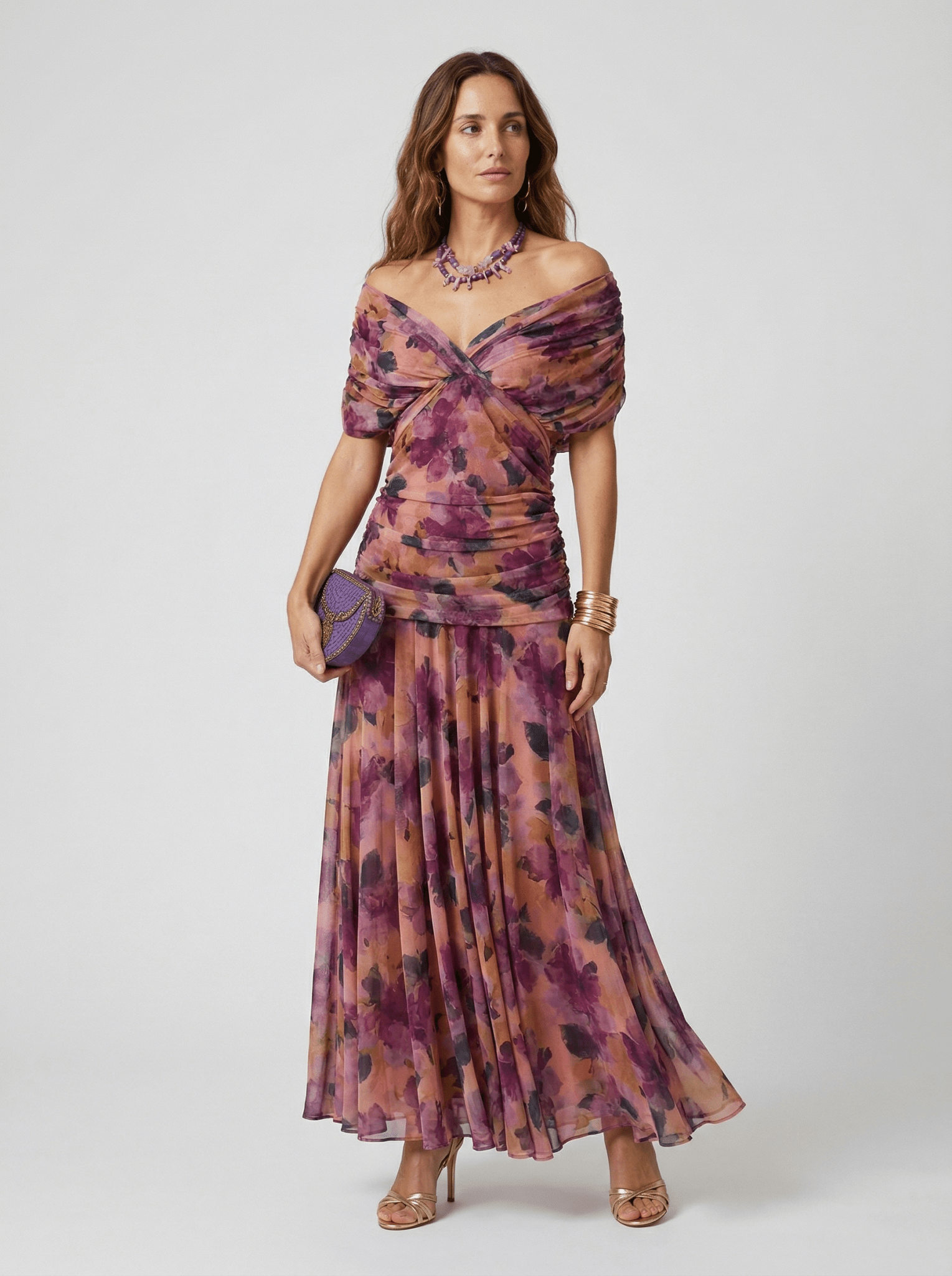 Paula™ | Long Dress with V-Neck