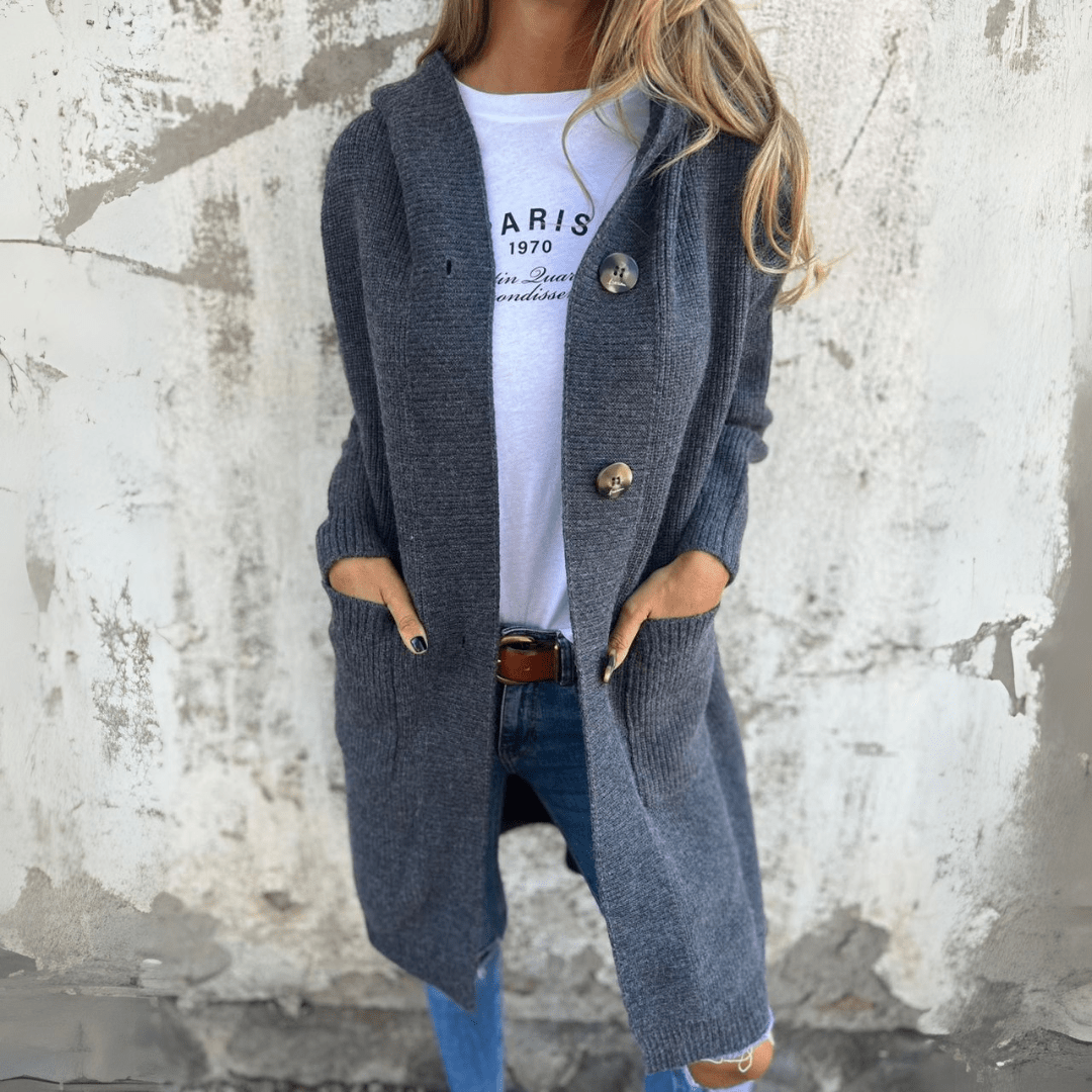 Chic Long Open-Front Cardigan