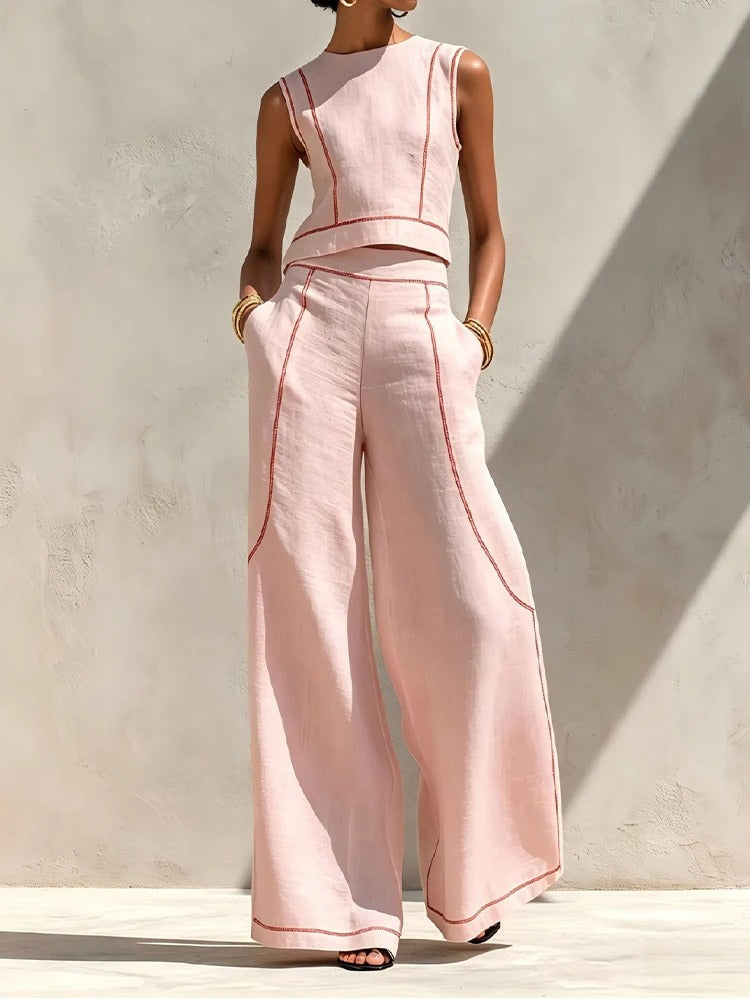 Maya | Two-Piece Set with Contrast Trim