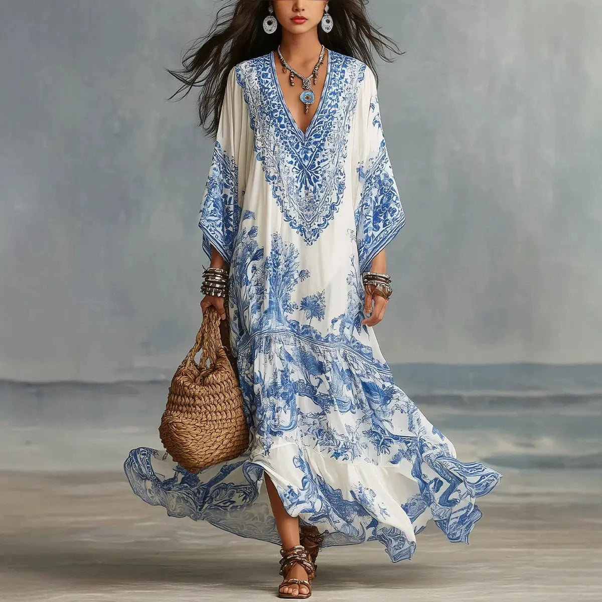 Alba Bohemian Maxi Ethnic Dress